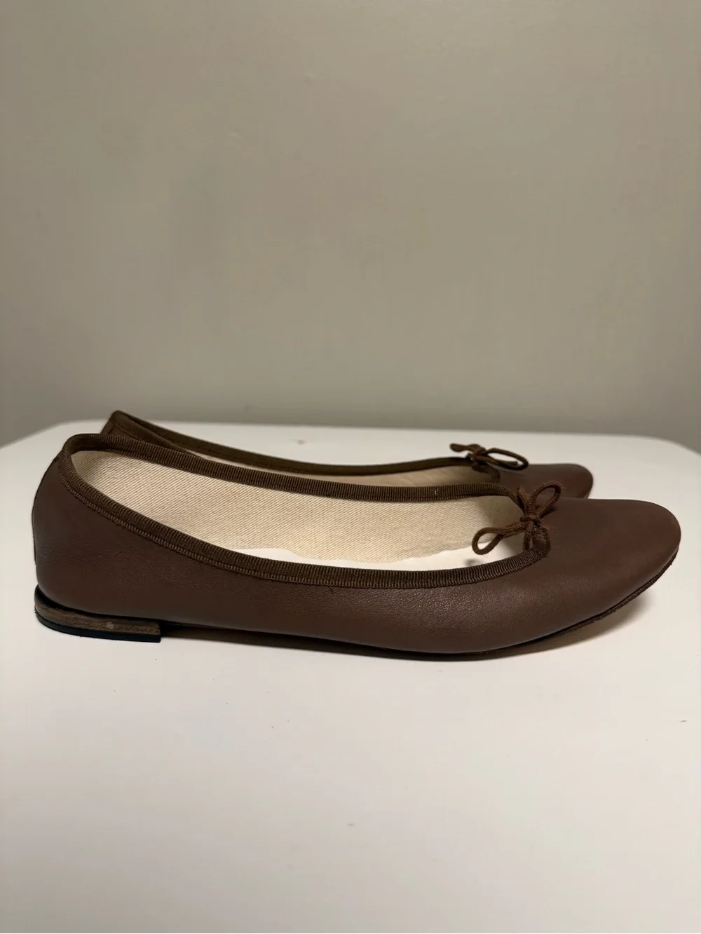 Repetto Cendrillon Ballet Flats Ristretto Brown Leather Women’s EU 41 US 10